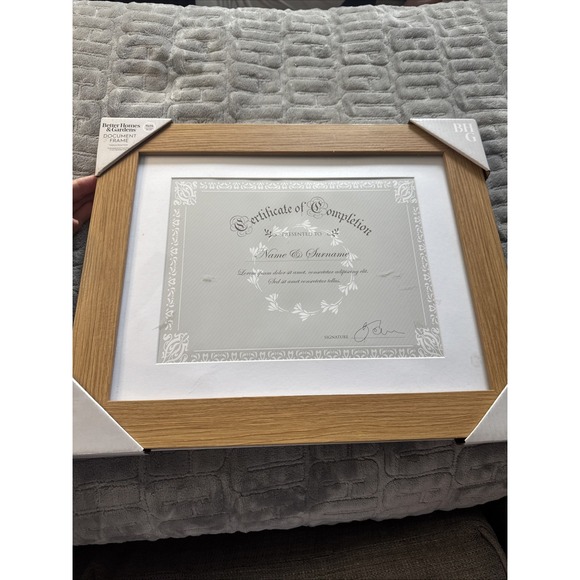 Better Homes & Gardens Rectangular Wood Document Frame 11x14 - Picture 1 of 6
